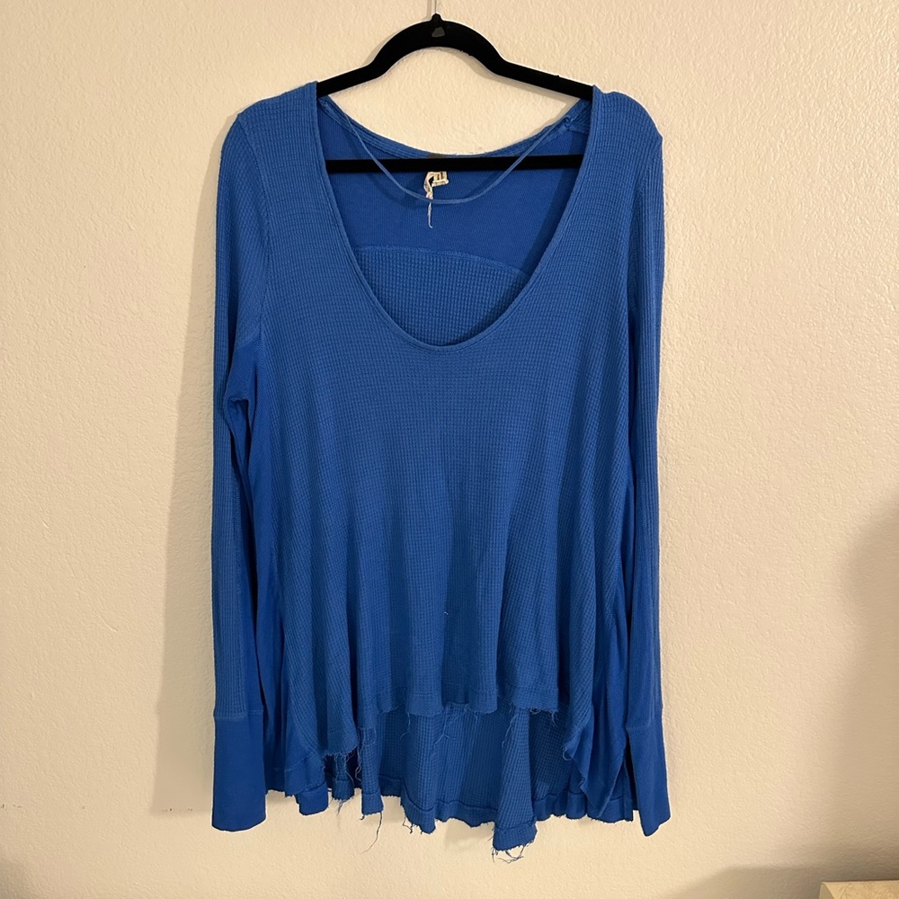 Blue free people long sleeve